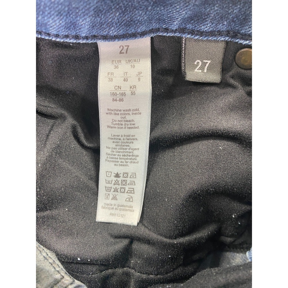 Spanx Jeans Womens 27 The Slim-X Straight Shaping Stretch Medium Wash Zip Fly - Picture 7 of 10